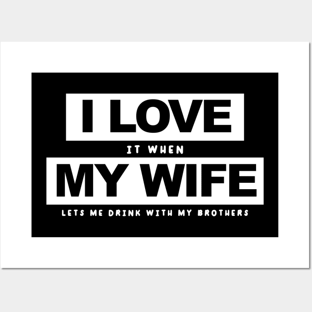 I Love My Wife // husband and wife Wall Art by Cosmic Art